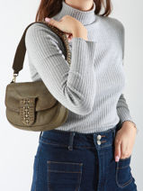 Cross Body Tas Heritage Leder Biba Groen heritage COD1L-vue-porte