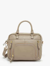 Sac Bandoulire Baby Macy Cuir Nat et nin Beige vintage BABYMACY