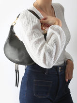 Sac Bandouli�re Origami Cuir Lancel Gris origami A13313-vue-porte