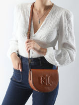 Sac Bandoulire Anstey Cuir Lauren ralph lauren Marron anstey 31950130-vue-porte