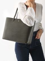 Schoudertas Karly Leder Lauren ralph lauren Groen karly 31911655-vue-porte