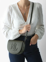 Sac Bandoulire Anstey Cuir Lauren ralph lauren Vert anstey 31950130-vue-porte