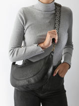 Cross Body Tas Sangle Miniprix Zwart sangle B-vue-porte