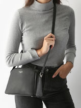 Sac Bandoulire Alpes David jones Noir alpes CM6926A-vue-porte
