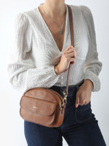 Sac Bandoulire Vintage Cuir Nat et nin Marron vintage JUDY-vue-porte