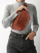 Heuptasje Leder Paul marius Bruin la suite 1960 BANAN960-vue-porte