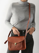 Sac Bandoulire La Suite 1960 Cuir Paul marius Marron la suite 1960 GEORG960-vue-porte