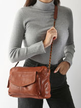 Sac Bandoulire Naina Cuir Pieces Marron naina 17122474-vue-porte