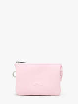 Porte-monnaie 2 Compartiments Cuir Nathan baume Rose original n 302N