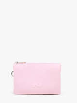Trousse 2 Compartiments Cuir Nathan baume Rose original n 283N
