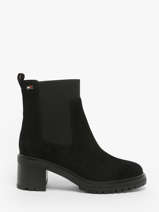 Bottines  Talon En Cuir Tommy hilfiger Noir accessoires 8429BDS