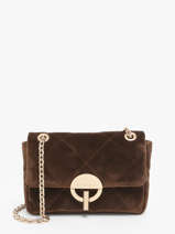 Petit Sac Bandoulire Moon En Velours Vanessa bruno Marron moon 42V40326