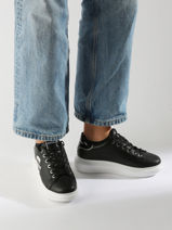 Sneakers Kapri Twin Nft En Cuir Karl lagerfeld Noir women KL62524T-vue-porte