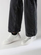 Sneakers Silvia 95 Uit Leder Liu jo Wit accessoires BF4021P0-vue-porte