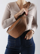 Sac Banane Large Derby Bis Cuir Nathan baume Marron n city 22-vue-porte