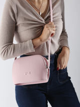 Sac Bandoulire Lilou Cuir Nathan baume Rose egee 2-vue-porte