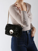 Cross Body Tas M Moon Met Pailletten Vanessa bruno Bruin moon 39V40533-vue-porte