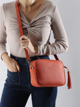 Sac Bandoulire Camera Bag Cuir Nathan baume Orange nathan 2-vue-porte