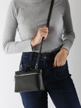 Sac Bandoulire Grained Miniprix Noir grained DQ8689-vue-porte