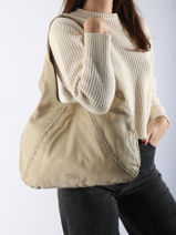 Sac Port� �paule Milan Cuir Basilic pepper Beige milan BMIL01-vue-porte
