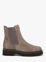 Chelsea Boots En Cuir Gabor Argent women 10