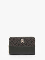 Portefeuille Tommy hilfiger Noir th jacquard AW17153