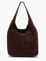 Sac Port paule Velvet Cuir Milano Marron velvet VE24062B