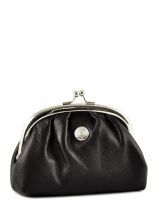 Porte-monnaie Cuir Hexagona Noir coconut E77214