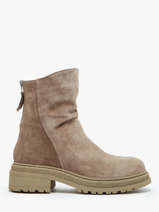 Enkellaarsjes Uit Leder Inuovo Beige women 753434