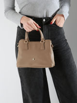 Sac Port Main Luna Cuir Hexagona Marron luna 6820082-vue-porte