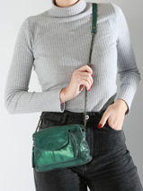 Sac Bandouliere Naina Cuir Pieces Vert naina 17063358-vue-porte