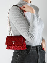 Cross Body Tas Giully Fluweel Guess Rood giully QE874874-vue-porte