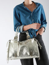 Sac Porté épaule A4 Nine Cuir Milano Or nine NI24093-vue-porte