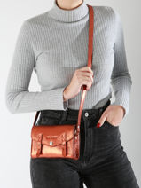 Sac Bandoulire Mini Indispensable Ginger Cuir Paul marius Orange ginger MINIGIN-vue-porte