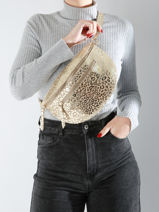 Sac Banane Velvet Leopardo Cuir Milano Beige velvet leopardo VL24091-vue-porte