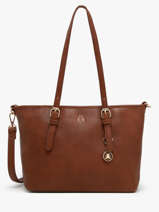 Sac Port paule Zip Lulu castagnette Marron zip WILFRIED