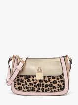 Sac Bandouli�re Leopard Lulu castagnette Rose leopard TWIGGY
