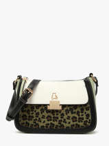 Sac Bandoulire Leopard Lulu castagnette Noir leopard TWIGGY