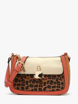Sac Bandoulire Leopard Lulu castagnette Marron leopard TWIGGY