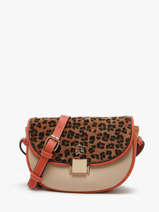 Cross Body Tas Leopard Lulu castagnette Bruin leopard TURENNE