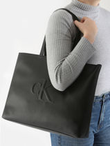 Schoudertas Sculpted Calvin klein jeans Zwart sculpted K612724-vue-porte