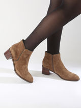 Bottines  Talon Tiglon En Cuir Mam