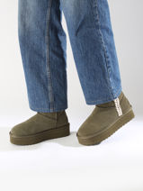 Bottines Platform Spike Colors of california Vert women Platform boot spike stitching-vue-porte