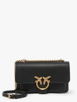 Sac Bandoulire Love Bag Soft Cuir Pinko Noir love bag soft 4528A29Q