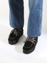 Bottines Platform Colors of california Noir women Platform boot hiking look-vue-porte