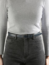 Ceinture Petit prix cuir Bleu belt 25-vue-porte