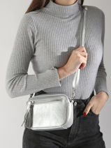 Sac Bandoulire Venus Miniprix Argent venus F2308-vue-porte