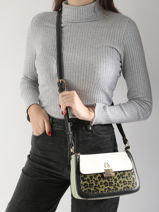 Sac Bandoulire Leopard Lulu castagnette Noir leopard TWIGGY-vue-porte