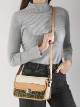 Sac Bandoulire Leopard Lulu castagnette Multicolore leopard TYNA-vue-porte