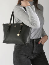Sac Port paule Zip Lulu castagnette Noir zip WILFRIED-vue-porte